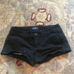 Black khaki material shorts from American Eagle